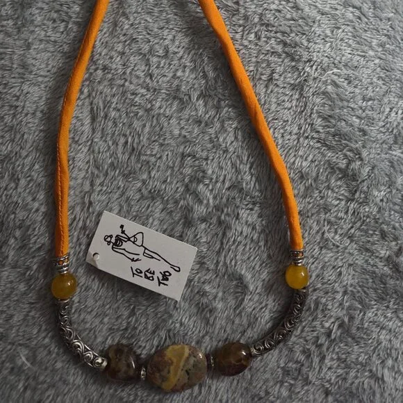 🌿 Boho Stone Necklace Trio | Adjustable Artisan Bundle 🌿 - Picture 3 of 4